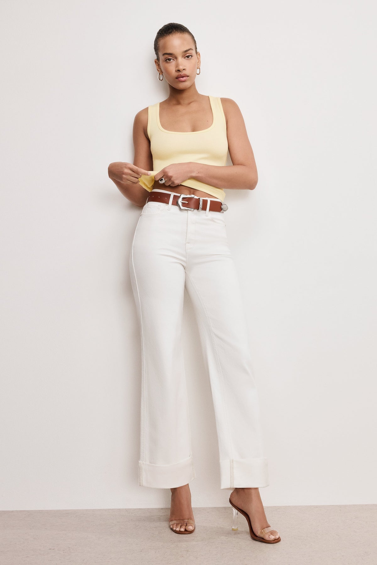Classic Western Belt in Cognac002