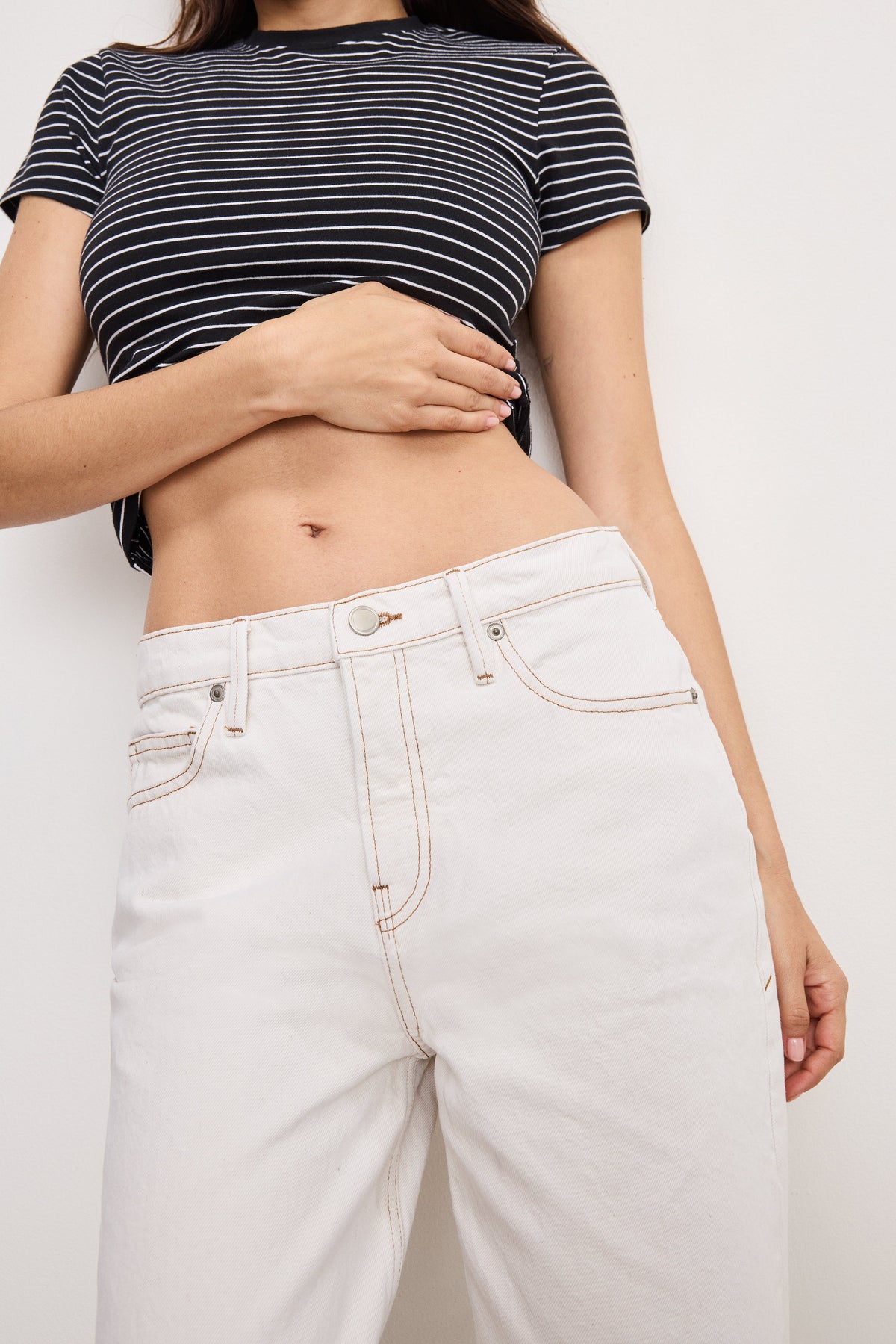 The Good Relaxed Straight Jeans in Pearl001