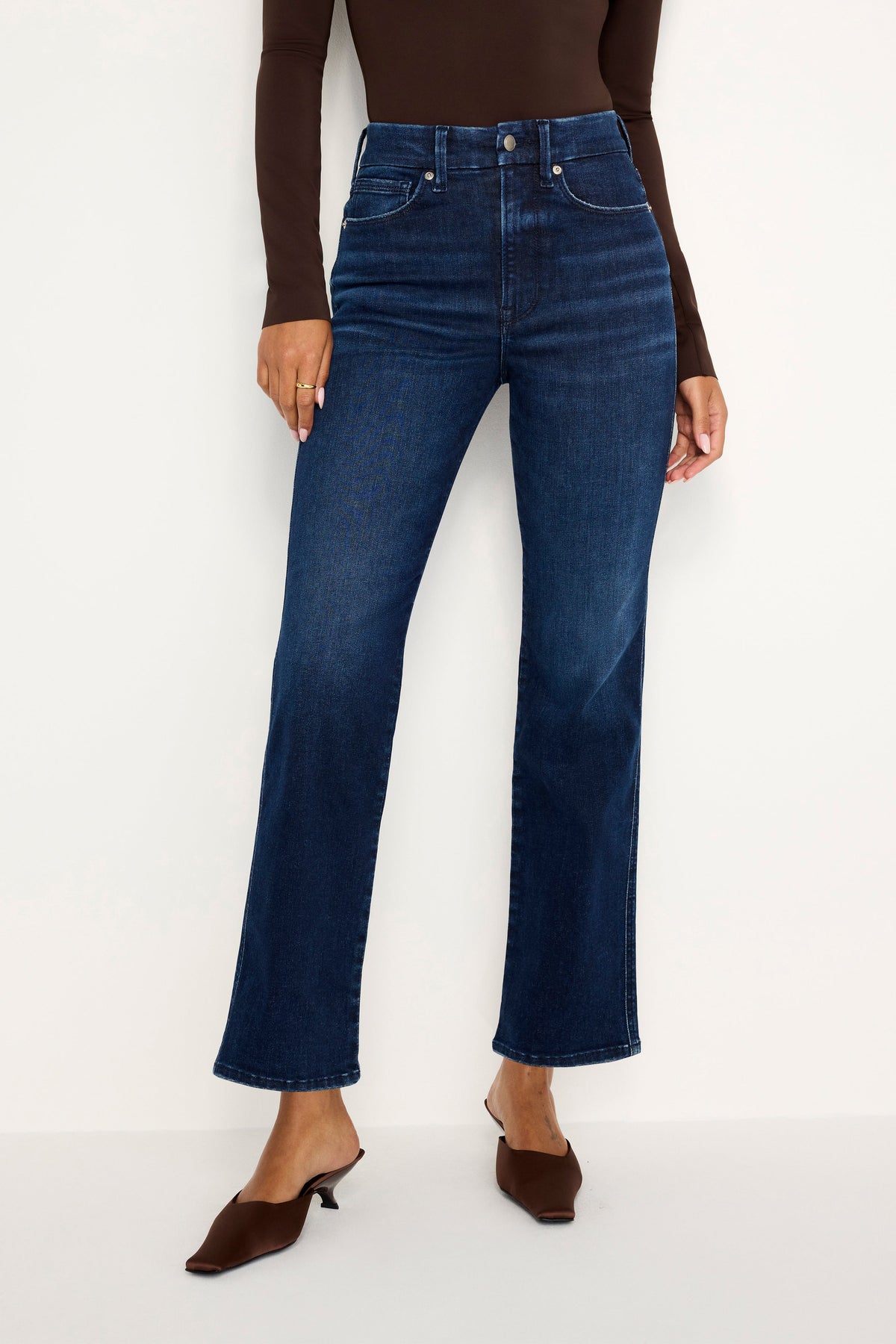 Always Fits Good Curve Straight Jeans in Indigo707