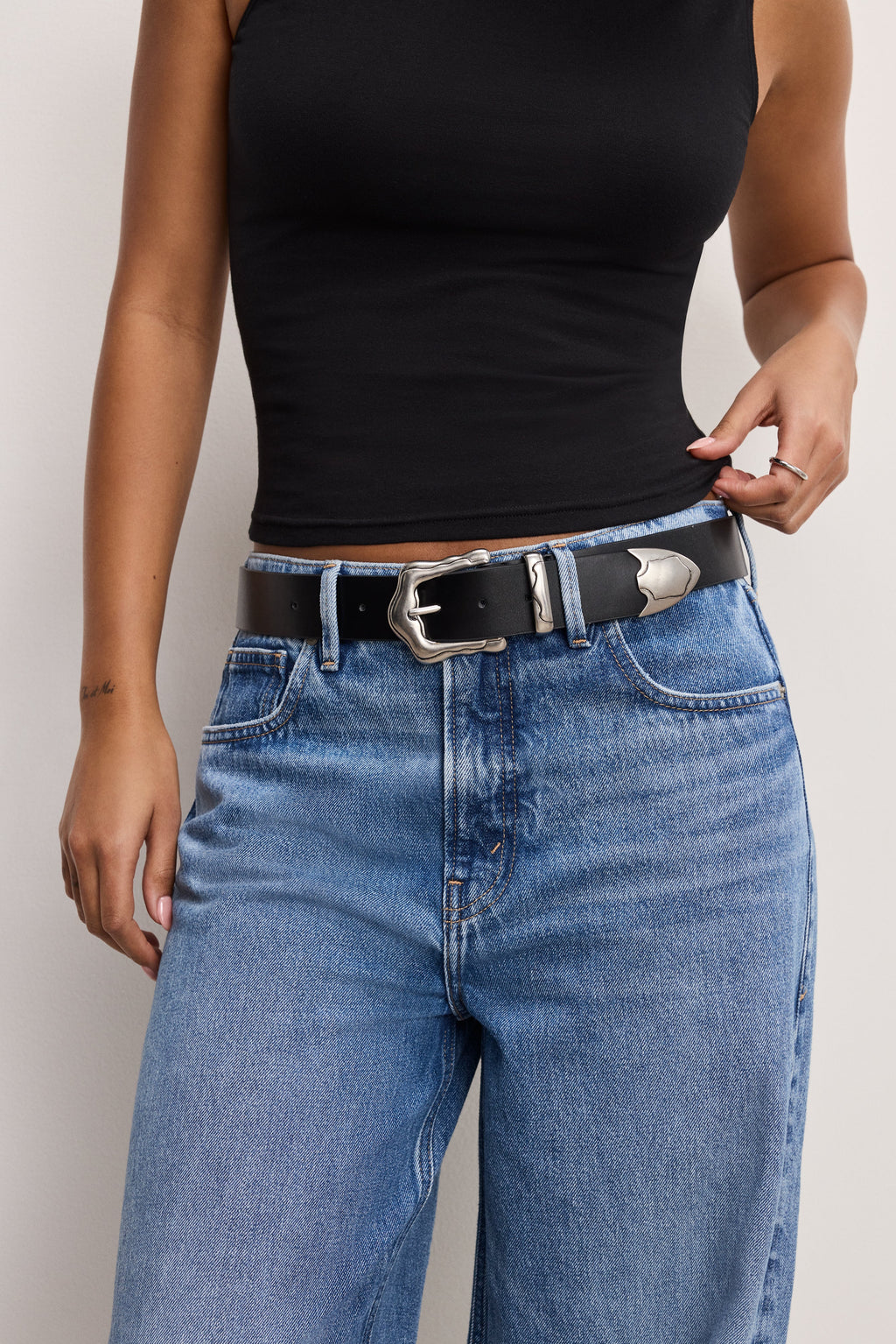 Classic Western Belt in Black001