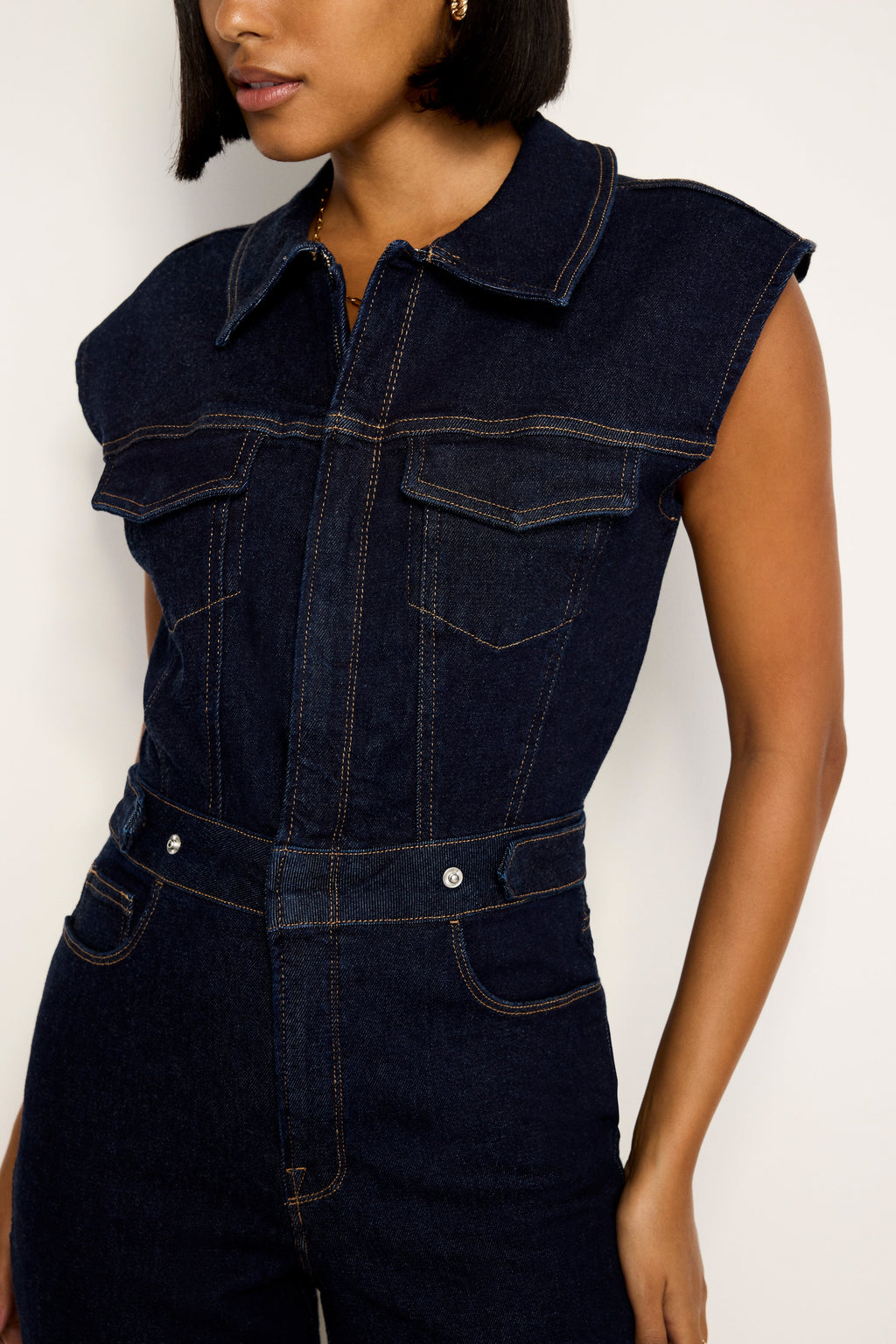 Rinsed Denim Fit for Success Jumpsuit in Indigo716