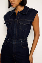 Rinsed Denim Fit for Success Jumpsuit in Indigo716