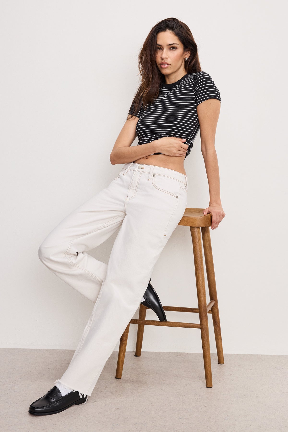 The Good Relaxed Straight Jeans in Pearl001